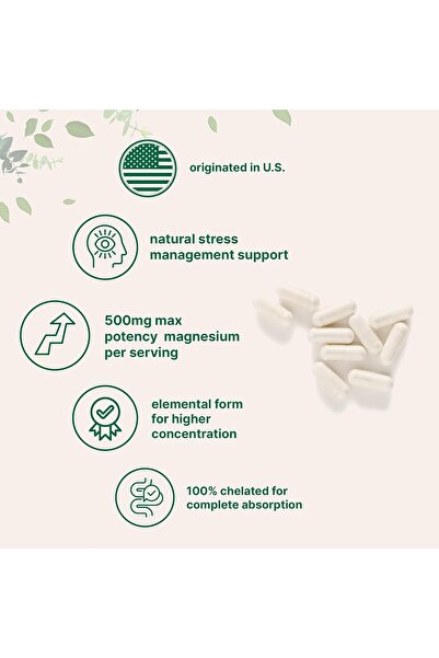 Micro ingredients Magnesium Glycinate 400mg with Vitamin C - 200 Capsules, Elemental Magnesium 400mg