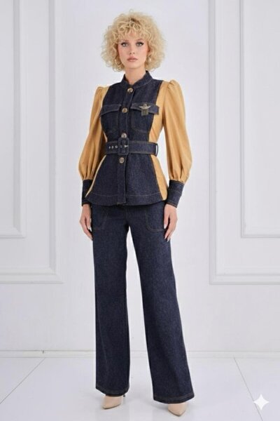 Valerin Antakya Cep Detaylı Denim Kumaş Pantolon