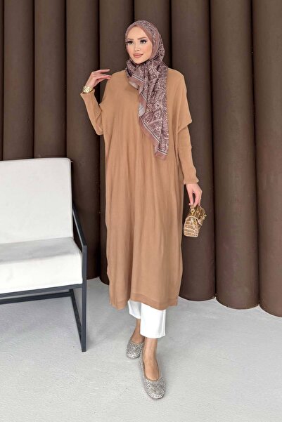 Melike Tatar Μακρύ πλεκτό τουνίκ 70-2096