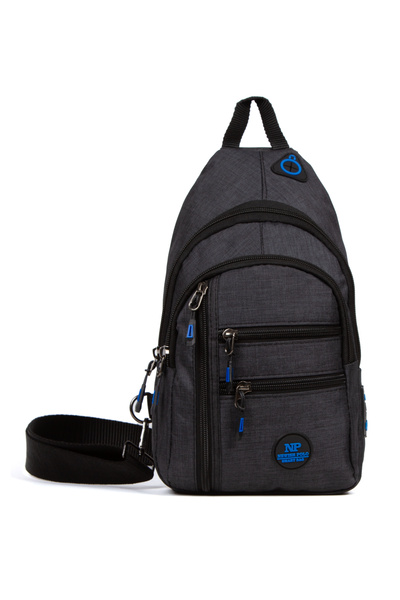 Newish Men's Black Blue Crossbody Bag Father Son Combination