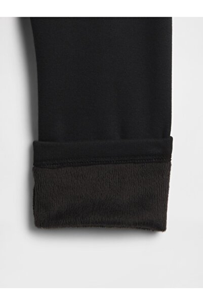 GAP Kız Bebek Siyah Pull-On Cozy-Lined Leggings Tayt