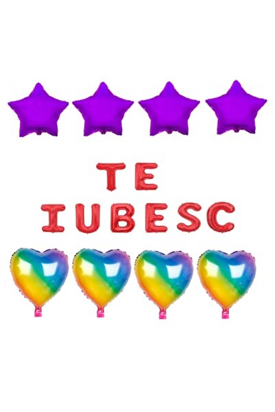 Domi Party & Gifts Set de 16 baloane folie I LOVE YOU roșii, Domi Party & Gif...