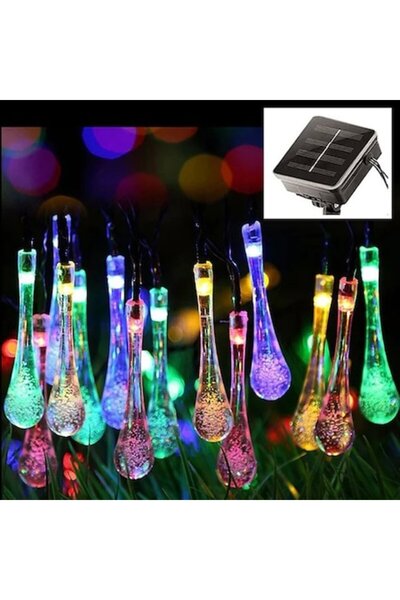 GOLD MARKET Lumini de Crăciun cu panou solar, liniare, 6 m, 28 LEDuri în form...