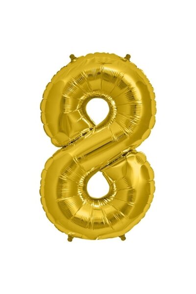 Shop Carnaval Balon din folie, Numărul 8, Culoare auriu, 74 cm, 1 buc.