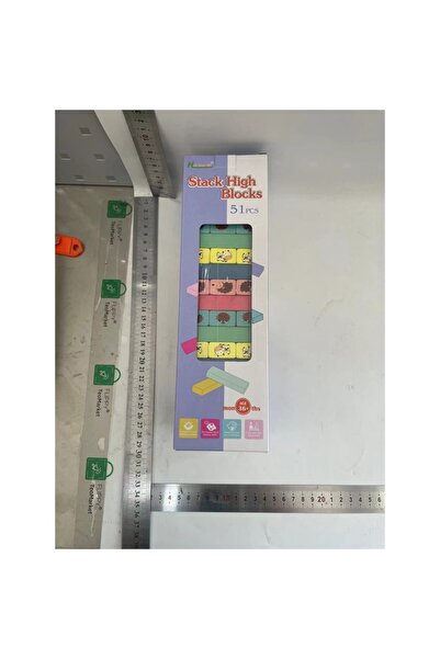 Flippy Wooden Interactive Children's Board Game, Jenga-style, 51 Pieces, 24.5x18x5 cm