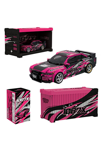 Choice PB8854 PB8854 1087X Series 8Grid Car Building Kit MOC Technical Bricks With Custom Stickers for Disp