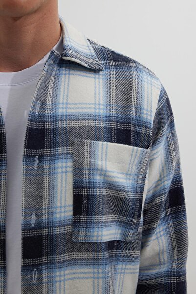 Tudors Regular Fit Normal Cut Double Pocket Winter Lumberjack Checkered Men's Shirt