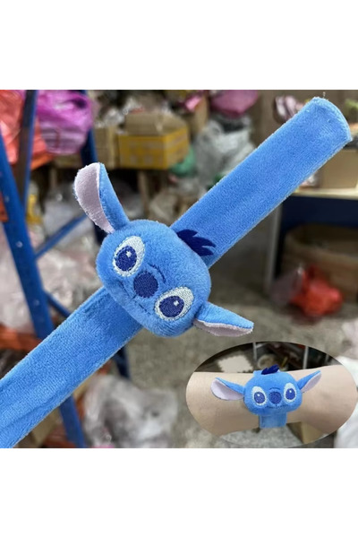 Choice1 1PCS Disney Lilo & Stitch Wristband Cute Cartoon Stitch Kids Snap Circle Plush Wristband Doll Access