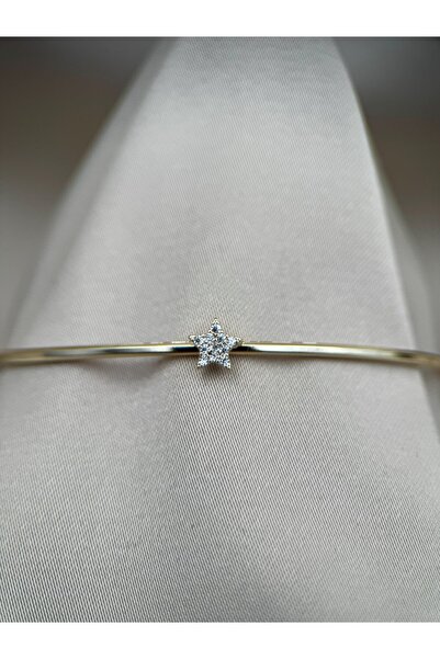 Luseda Yıldız Figürlü Gold Ayarlanabilir Bileklik