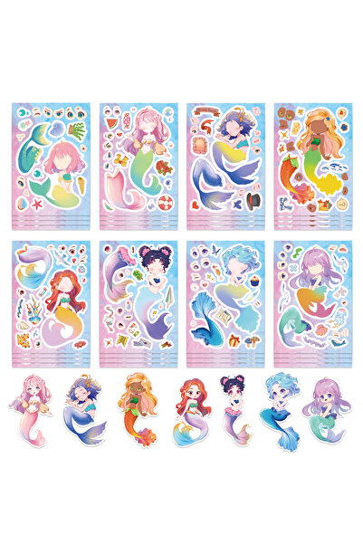Choice 24 قطعة من ملصقات حورية البحر 8/16/24 ورقة من أجل الإبداع، اصنع ملصقات...