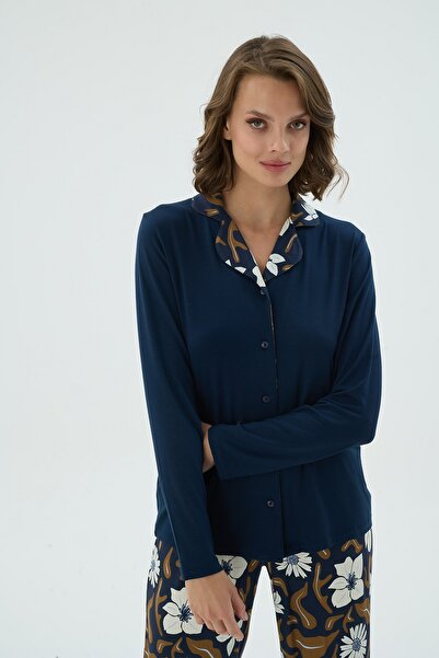 Sevim 17291 KADIN DÜĞMELİ PİJAMA TAKIM