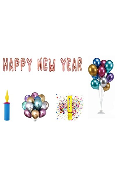 OEM Set Baloane La Multi Ani , Cake Topper Cadou , 73 Buc , Rosegold