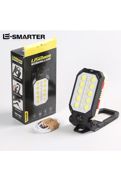 Choice W599A (10 ثقوب COB) ESMARTER COB مصباح عمل محمول قابل لإعادة الشحن عبر...