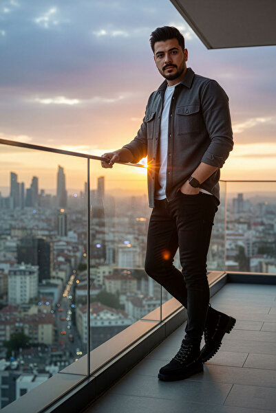 Deri De Luxe Ανδρικά κλασικά μποτάκια