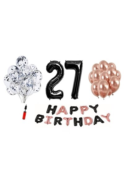 Domi Party & Gifts Set 36 baloane, Domi Party & Gifts, La mulți ani negru/aur...