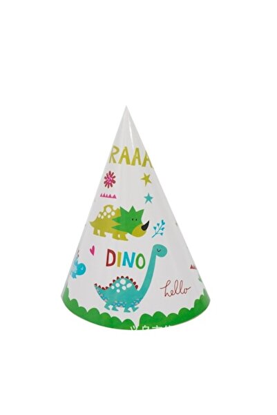 DAMUR Set de 6 pălării de petrecere, Colecția Dino Park, 20 x 14 cm, Carton, ...