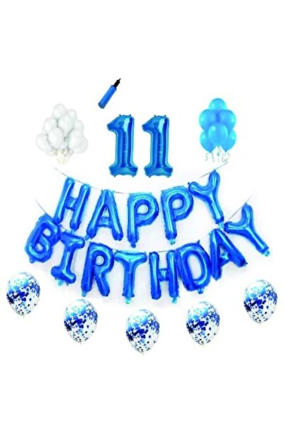 Domi Party & Gifts Set baloane Happy Birthday , 11 ani, albastru