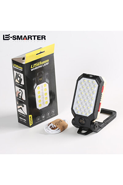 Choice مصباح عمل محمول من ESMARTER COB W599B (28 مصباح LED كبير) قابل لإعادة الشحن عبر USB ومصباح إصلاح الطوارئ المتنقل