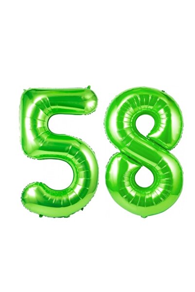 Domi Party & Gifts Set de 2 baloane folie cu numere, Domi Party & Gifts, Verd...