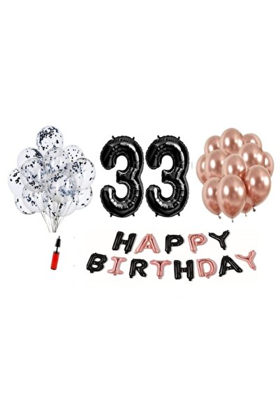 Domi Party & Gifts Set 36 baloane, Domi Party & Gifts, La mulți ani negru/aur...