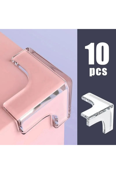 Choice T-shape 10PCS Clear Anti-collision Coffee Table Furniture Corner Protectors Soft Corner Sheathing Li