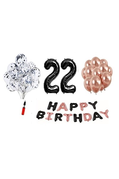 Domi Party & Gifts Set 36 baloane, Domi Party & Gifts, La mulți ani negru/aur...