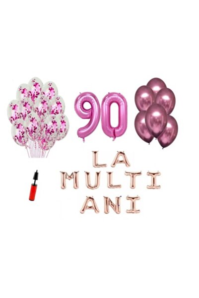 Domi Party & Gifts Set 33 baloane, Domi Party & Gifts, La mulți ani 90 de ani...