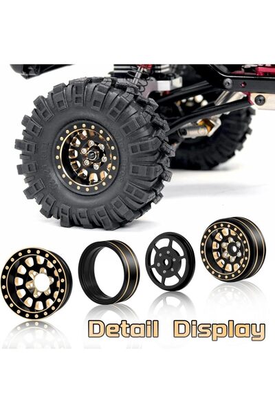 Choice OGRC 1.1inch Brass Beadlock Wheels Negative Offset 3.5mm for 1/18 TRX4M 1/24 SCX24 Gladiator Bron...