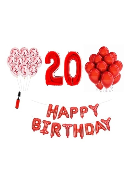 Domi Party & Gifts Set 33 baloane , La mulți ani aniversare 20 de ani, numere...