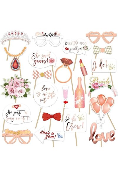 DAMUR Set of 23 Party Accessories, Photo Booth Props, Bachelorette Party Them...