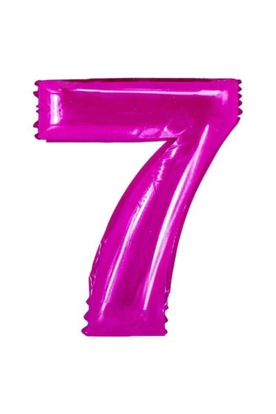 Shop Carnaval Μπαλόνι foil, Αριθμός 7, Ροζ, 105 εκ., 1 τεμάχιο