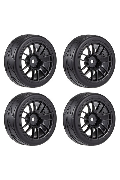 Choice 4Pcs Tires and Rims 1.9 Inch 64mm RC Car Rubber Wheels Tires 12mm Hex Rims for WLtoys 144001 Sakura