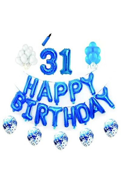 Domi Party & Gifts Set baloane Happy Birthday , 31 ani, albastru