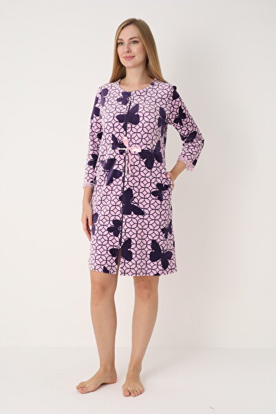 ROMEO LİFE Γυναικείο χειμερινό κοστούμι από βαμβακερό βελούδο με φερμουάρ 3782