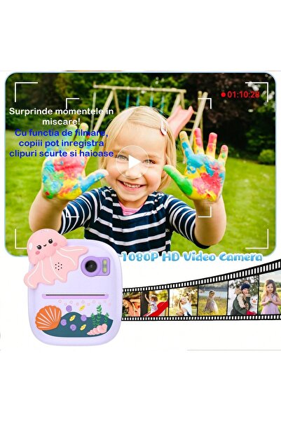 SmartVibe smart kinder vibe Camera Foto Instant SnapiCam™ Jelly 48MP Ultra HD Inkless Print Vlogger Mode, Cinema Video, Green