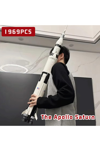Choice بدون صندوق، 1969 قطعة، نموذج كلاسيكي لمركبة الإطلاق أبولو ساتورن 5، صا...