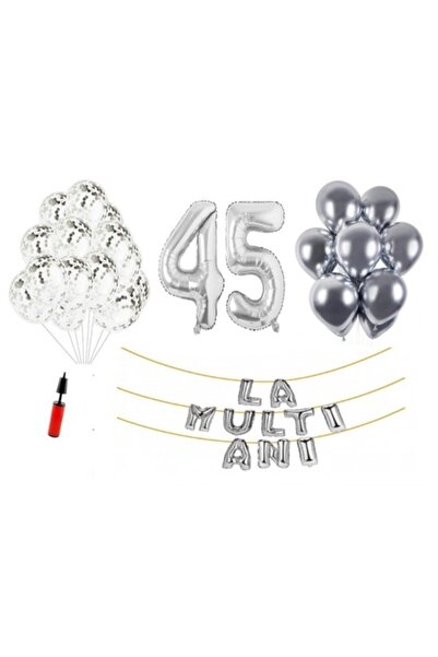 Domi Party & Gifts Set of 33 balloons, DOMI PARTY & GIFTS®, Happy Birthday 45...
