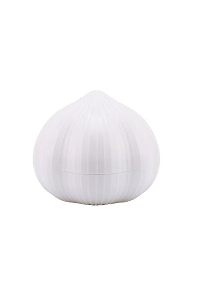 DAMUR Manual Garlic Press, Garlic Model, 7 x 7.5 cm, Plastic, White