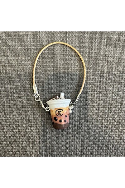 Choice دمية لابوبو على شكل شاي حليب بدون دمية - كاكي، قلادة دمية لابوبو، محاك...