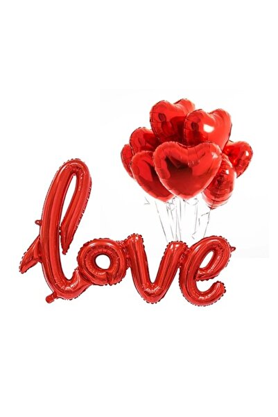 Shop Carnaval Set de 7 baloane pentru Ziua Îndrăgostiților, roșii