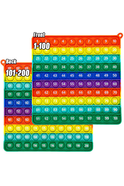 Choice لعبة فيدجيت رياضيات قوس قزح من 1 إلى 200 - لوحة دفع فقاعات العد من 1 إ...