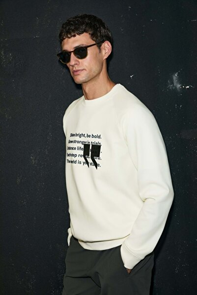 Lufian 112030174 Shadow Men's Sweatshirt White