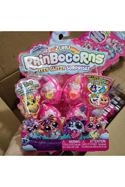 BANDAI بيض مفاجأة وحيد القرن الرمادي بألوان قوس قزح، بيض مفاجأة نادر غامض، هد...