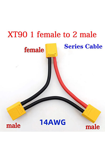 Choice XT90 1female 2male XT30/XT60/XT90/T plug Connector Male to Female 14AWG/16AWG 10CM Battery Adapter S