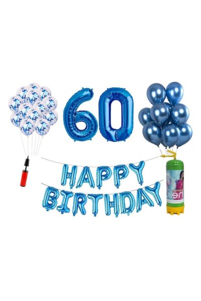 Domi Party & Gifts Set 37 baloane, La mulți ani aniversare 60 de ani, numere ...