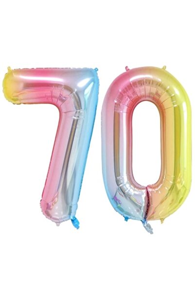 Domi Party & Gifts Set de 2 baloane folie, Domi Party & Gifts, Curcubeu, Aniv...