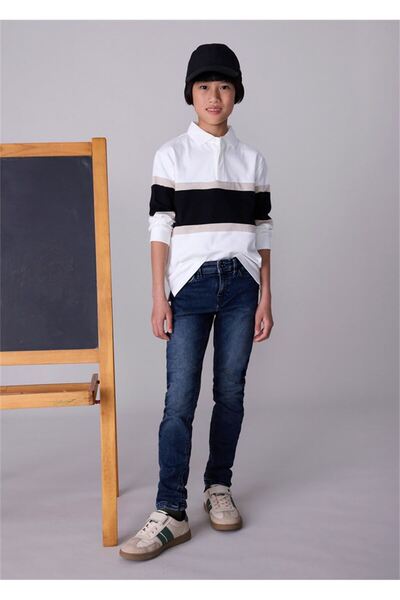 MAYORAL Boy's Polo Neck Long Sleeve T-Shirt Nata 7104