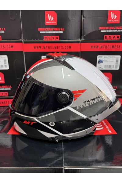 MT Helmets Thunder 4 Freeway kask (+1şeffaf vizörlü)