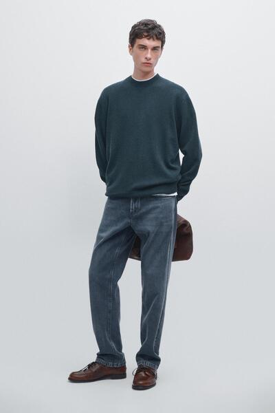 Massimo Dutti Yün karışımlı bisiklet yaka triko kazak