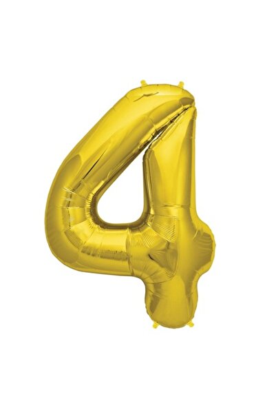Shop Carnaval Μπαλόνι foil, Αριθμός 4, Χρυσό, 74 εκ.